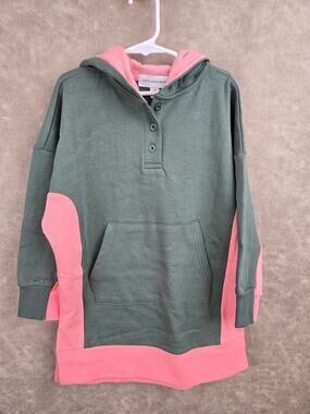 Free Assembly XS 4/5 Color Block Hoodie Dress